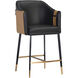 Carter 39.5 inch Napa Black / Napa Cognac Counter Stool